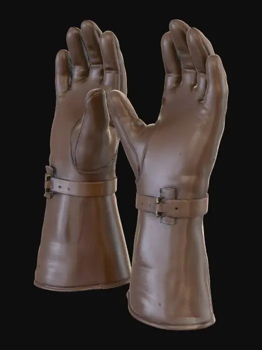 3D model for Leather Gauntlets