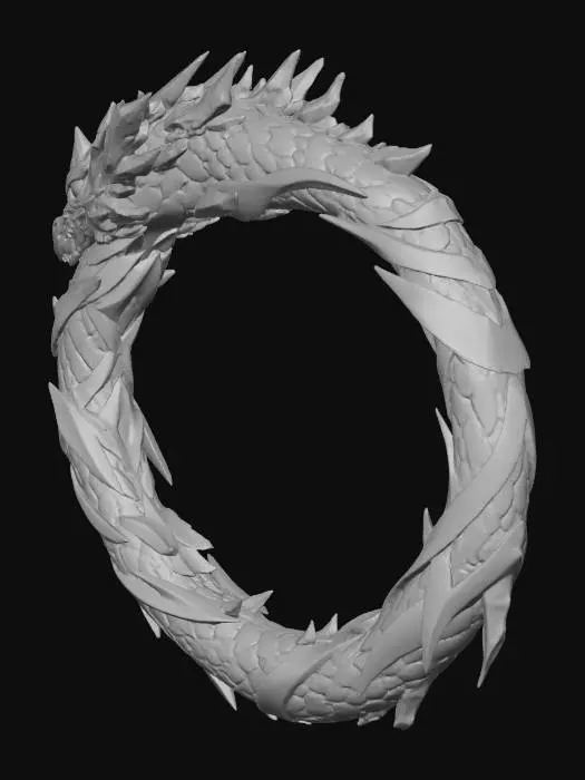 3D model for Golden Dragon Ring