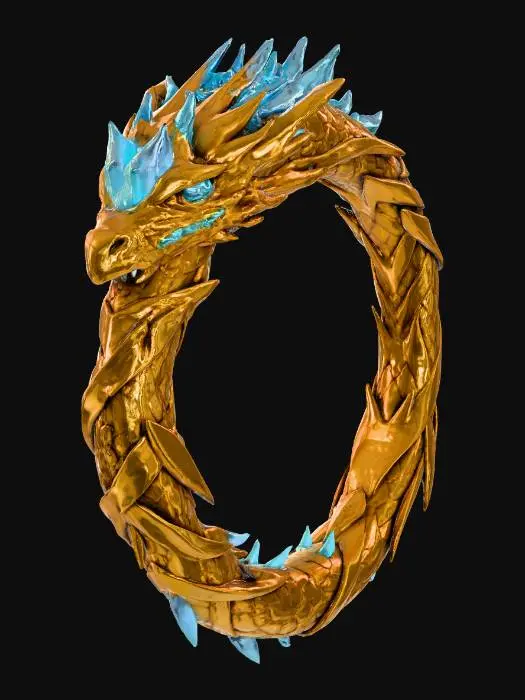 3D model for Golden Dragon Ring