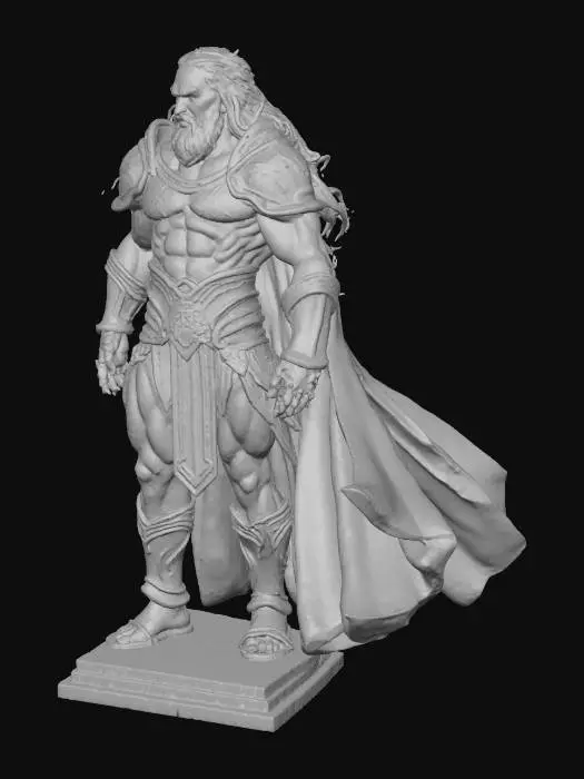 3D model for A dark fantasy herma pilar depicting a faction or race. commonly herm in English, is a sculpture with a head and perhaps a torso above a plain, usually squared lower section