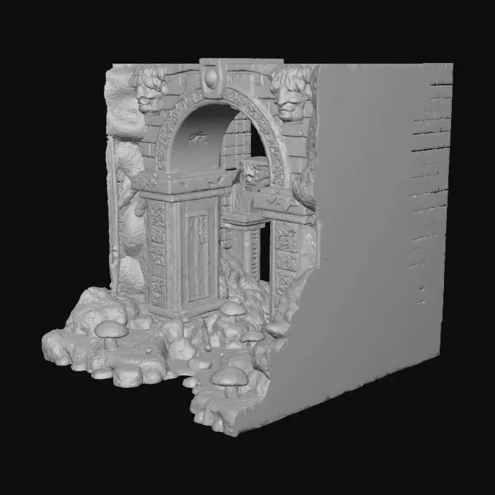 3D model for Dark fantasy aqueduct
