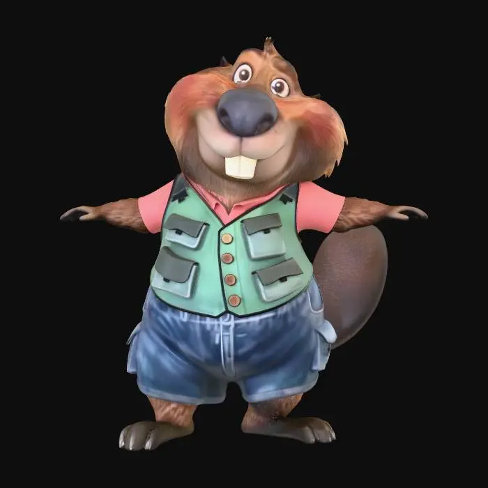 3D model for Female Beaver Explorer Zootopia.