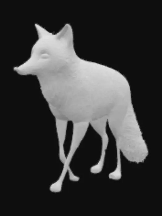 3D model for artic fox walking stance 