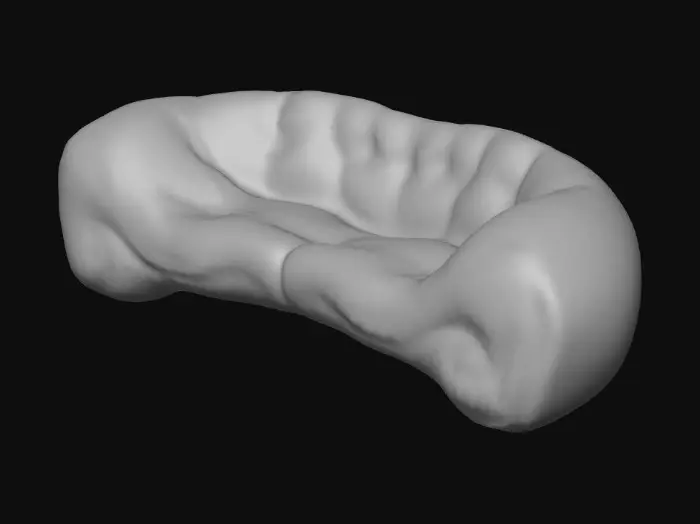 3D model for Anime style piece of furniture, abstract.