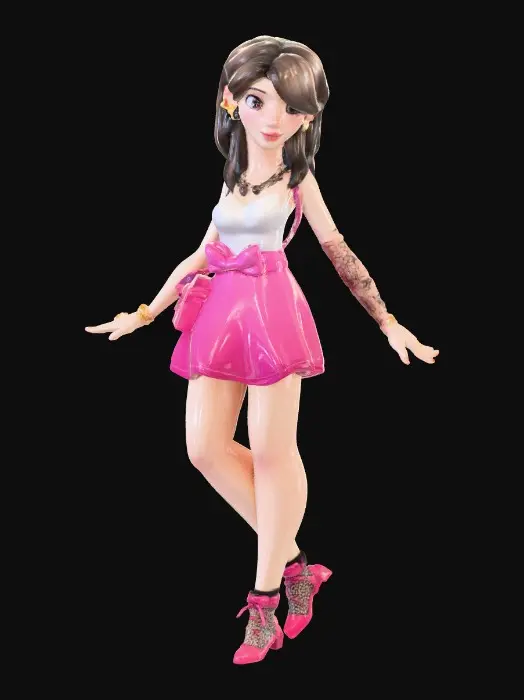 3D model for Elegance in Pink