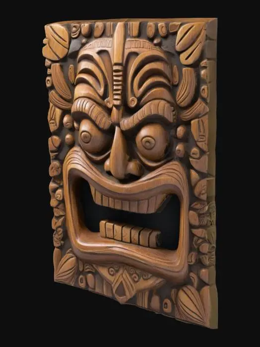 3D model for tiki idol relief