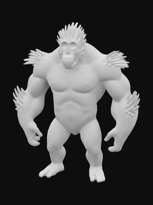 3D model for Gorilla_zombie