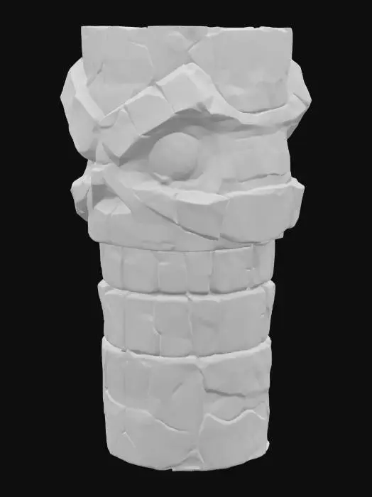 3D model for Stone Warrior Totem