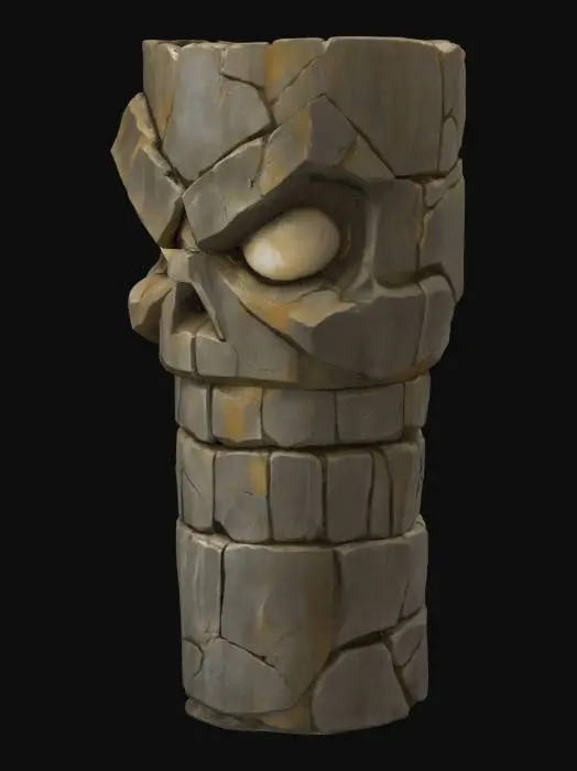 3D model for Stone Warrior Totem