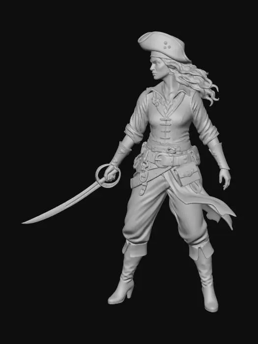 3D model for Pirate Captain at Sunset