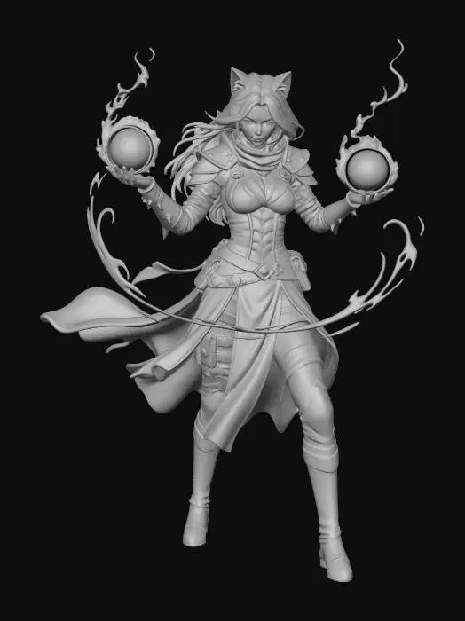 3D model for Feline Arcane Sorceress