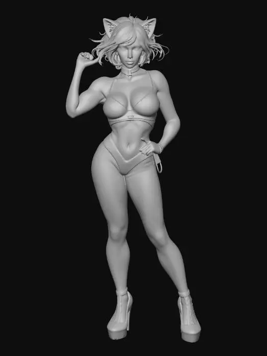 3D model for Prismatic Catgirl