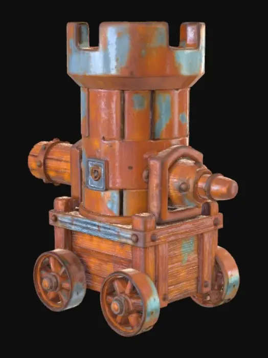 3D model for Fortress Cannon Cart