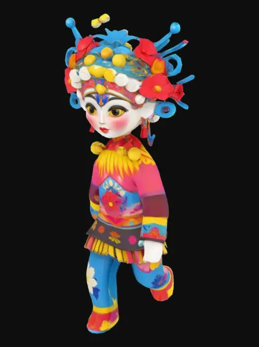 3D model for Vibrant Celebration Doll