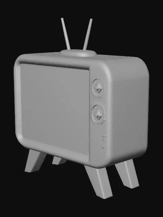 3D model for Blue Retro TV Model