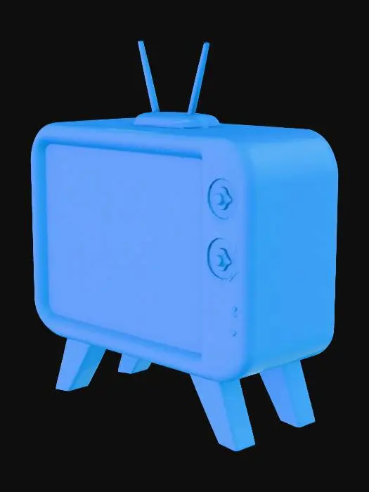 3D model for Blue Retro TV Model