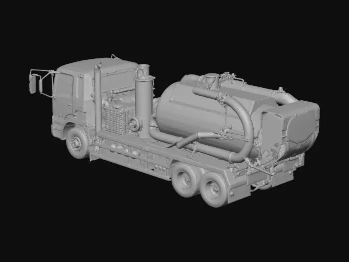 3D model for Green Vacuum Truck