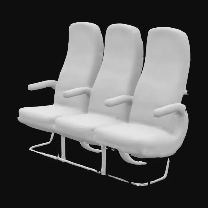 3D model for Airplane Seating Trio