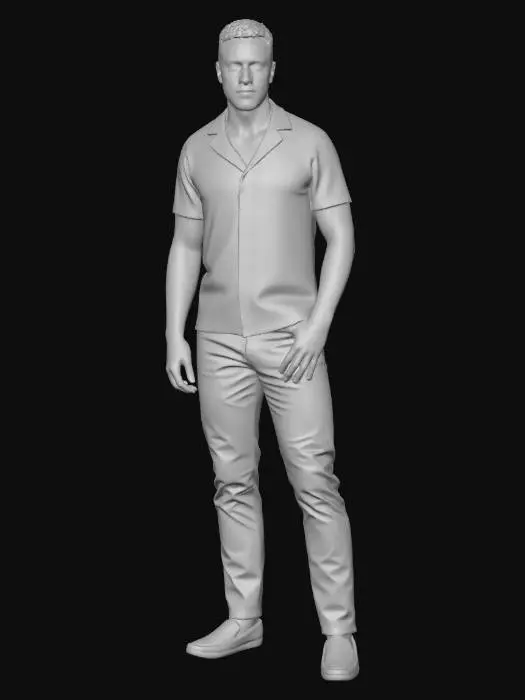 3D model for Patterned Polo Look