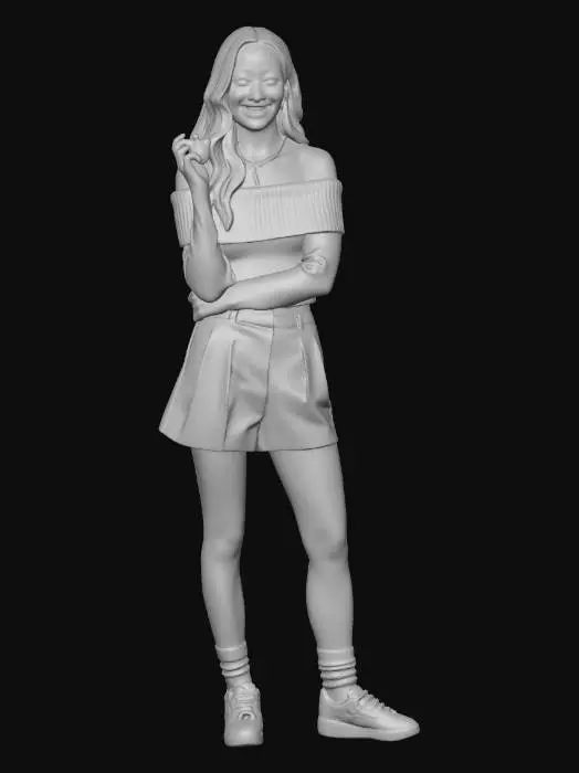 3D model for Cozy Off-Shoulder Chic