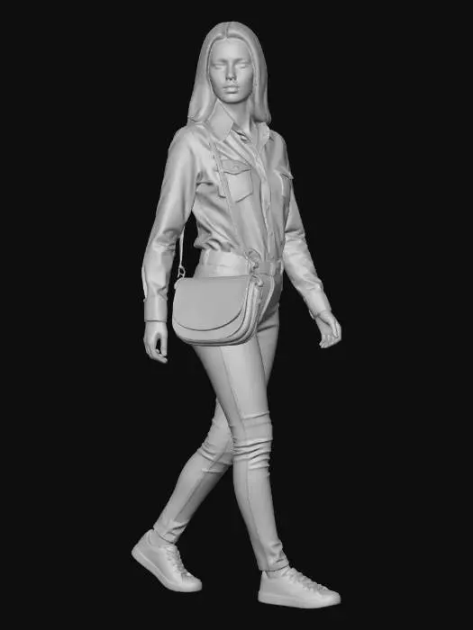 3D model for Casual Denim Look