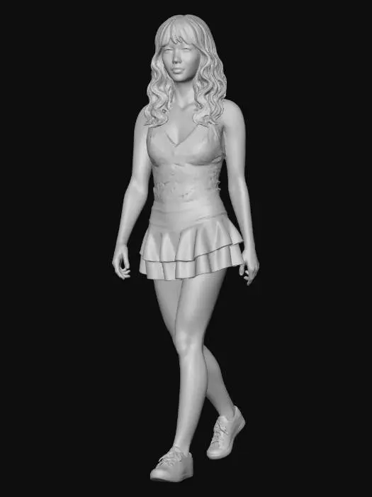 3D model for Pastel Lace and White Pleats