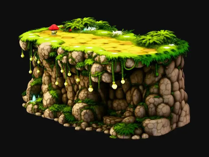 3D model for Enchanted Cliff Garden