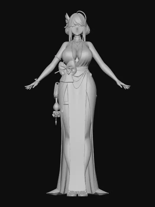 3D model for Elegance in Black