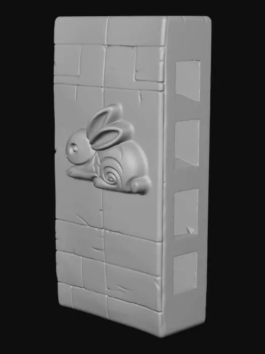 3D model for Ancient Bunny Carving