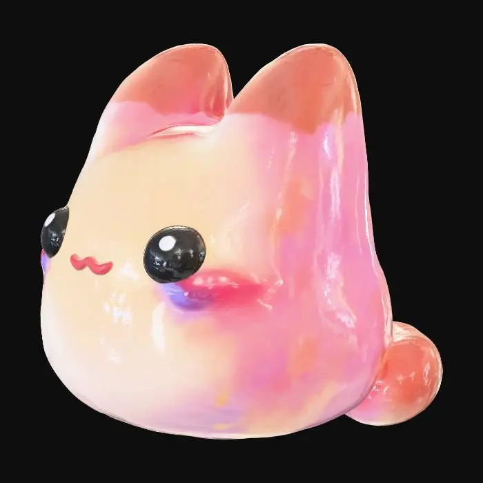 3D model for Blushing Cat Blob