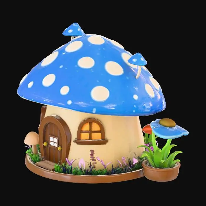 3D model for Blue Mushroom Cottage