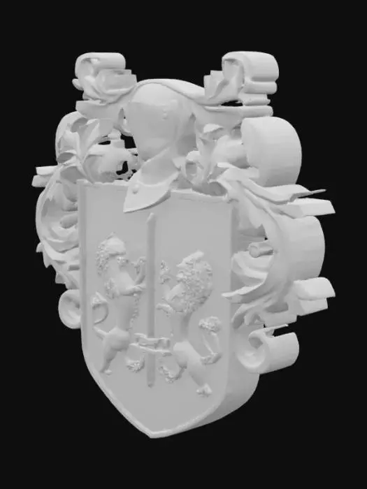 3D model for Golden Heraldry Crest, #emblem#
