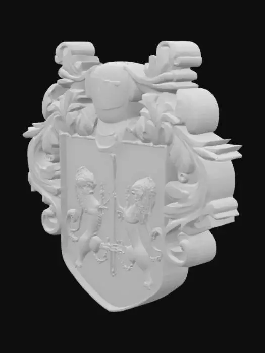 3D model for Golden Heraldry Crest, #emblem#