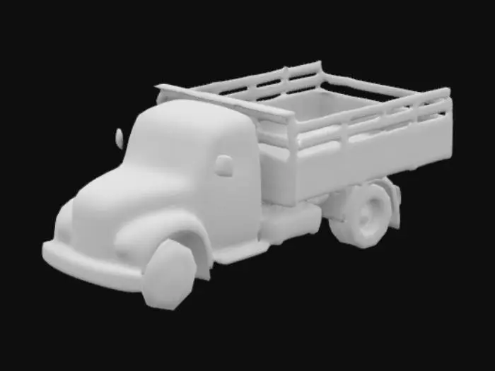3D model for Vintage Red Lorry
