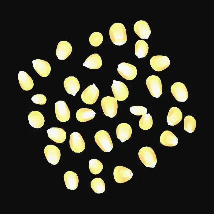 3D model for Golden corn kernels