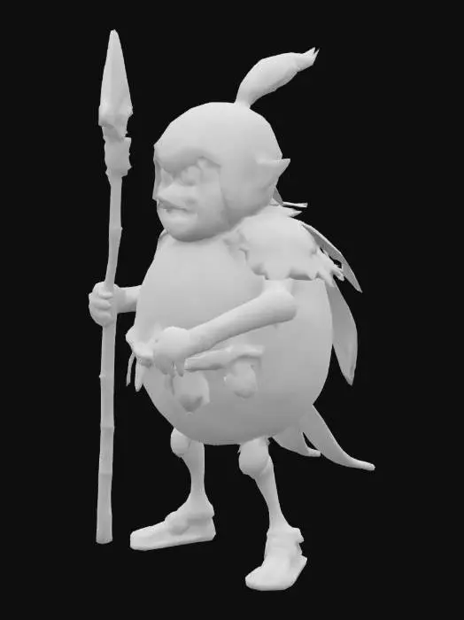 3D model for A Tropical Gold Watermelon Warrior