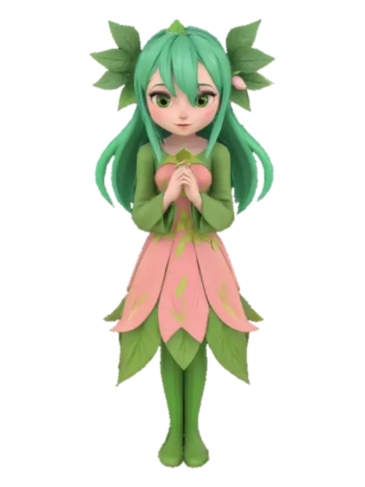 Leafy Elegance - Stem 3D model, vytvořený pomocí AI