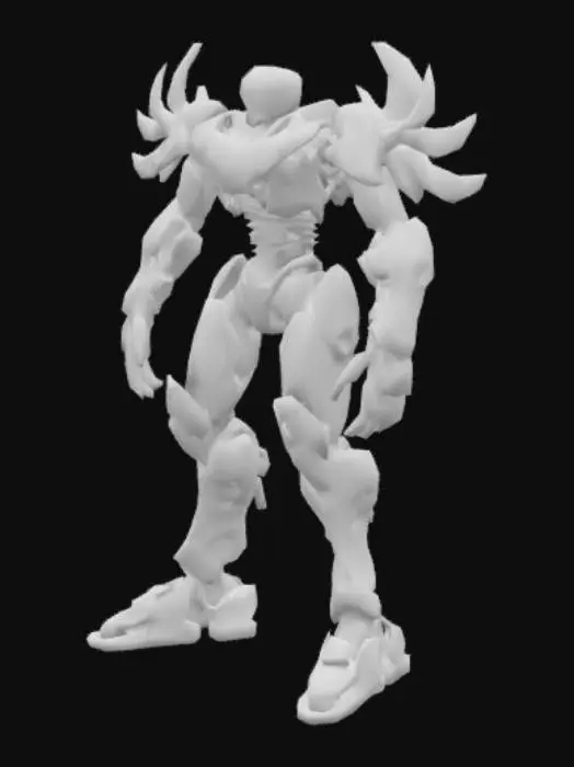 3D model for Liberty Mech In A Tropical Beach Cyberpunk Theme