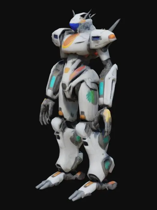 3D model for Liberty Mech In A Tropical Beach Cyberpunk Theme