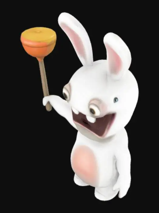 3D model for Rabbid with Plunger