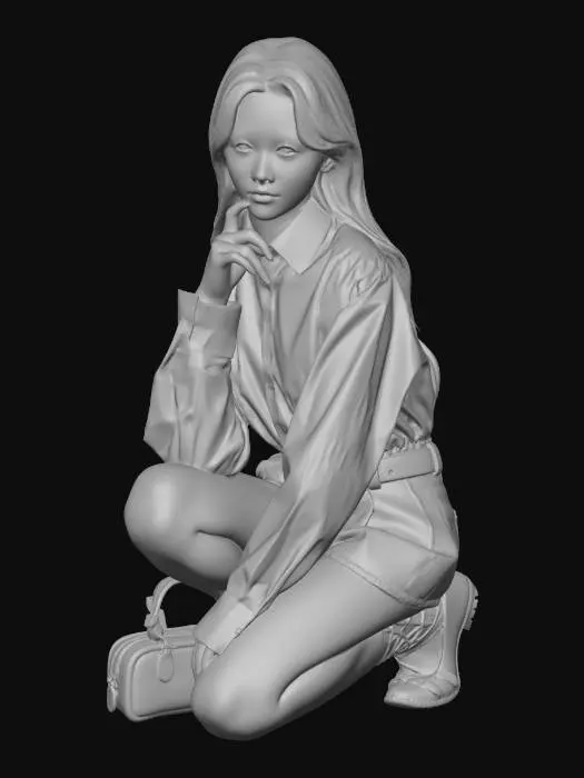 3D model for Thoughtful Moment