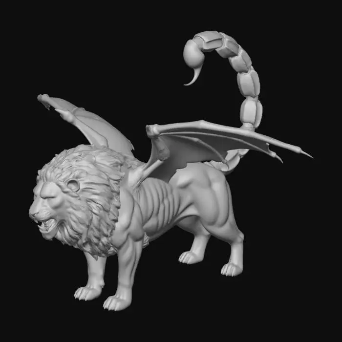 3D model for Fierce Lion-Scorpion Hybrid