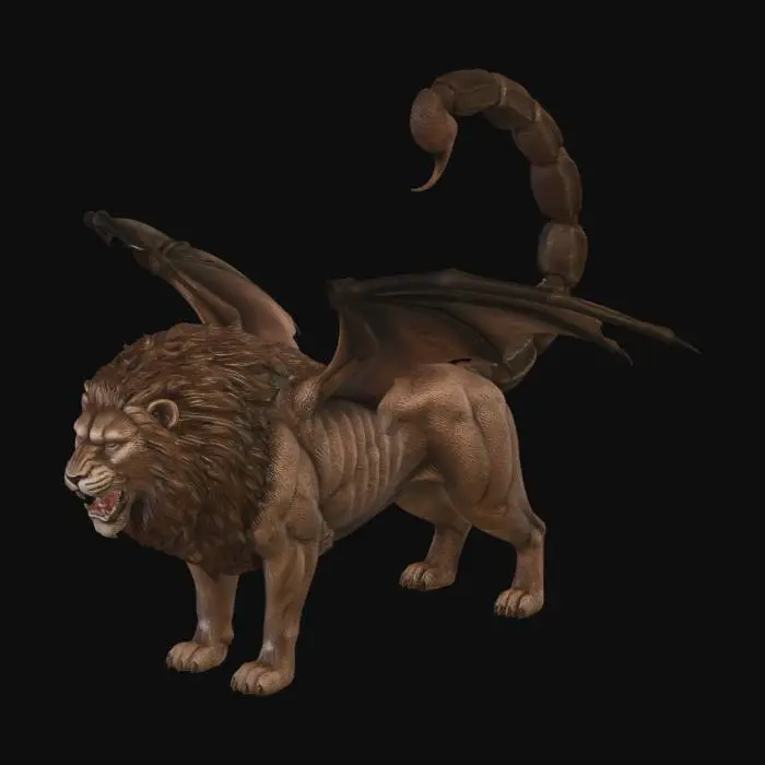 3D model for Fierce Lion-Scorpion Hybrid