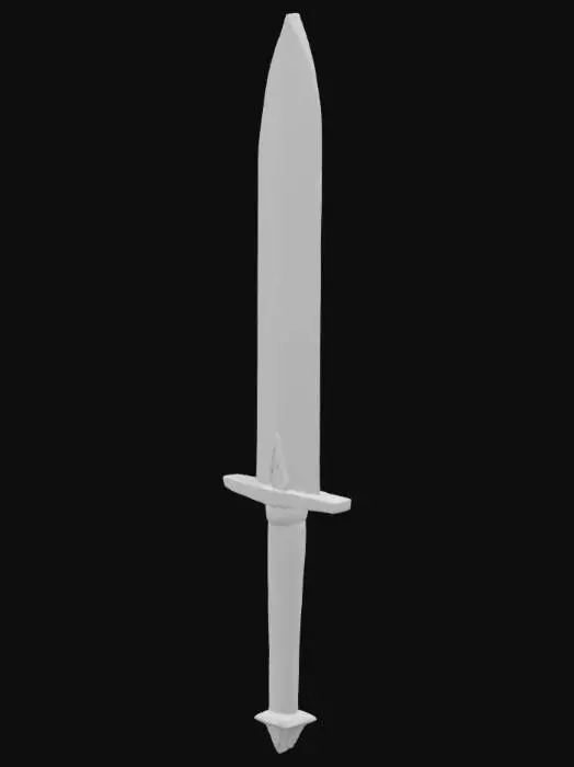 3D model for Huge sword, very thick and strait, dragonslayer.  realistic texture style.