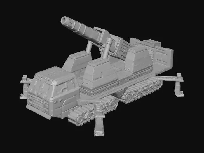 3D model for CNC Generals Nuke Cannon Depolyed