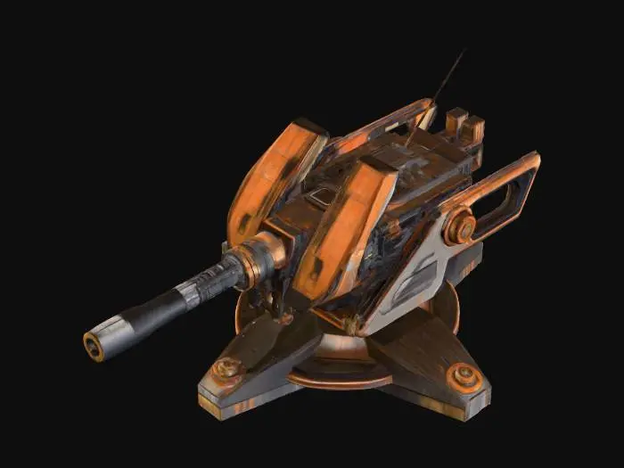 3D model for GDI Guardian Cannon