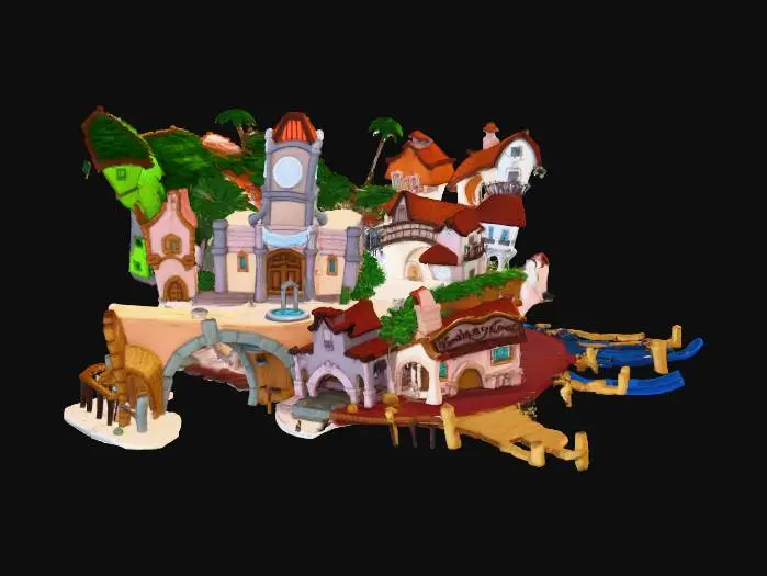 3D model for Curse of Monkey Island Puerto Pollo