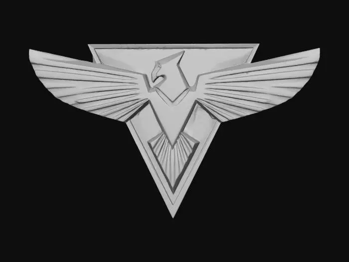 3D model for CNC Red Alert 2 Allied Logo