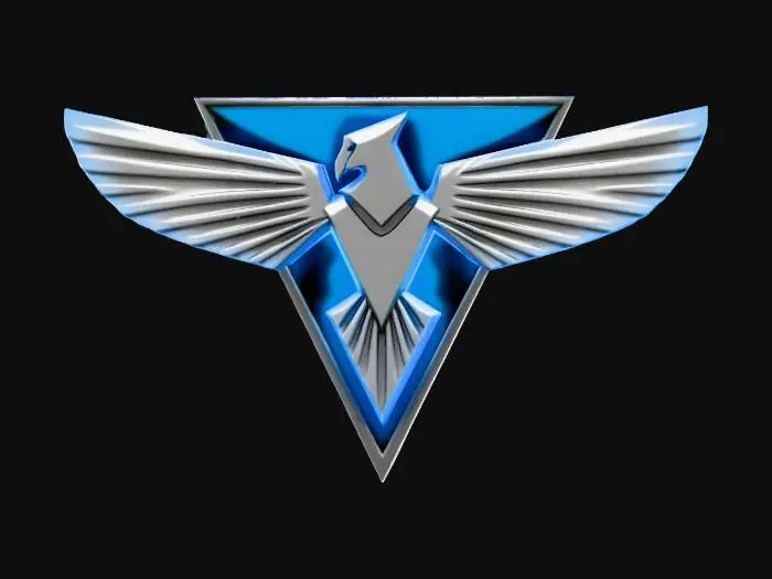 3D model for CNC Red Alert 2 Allied Logo