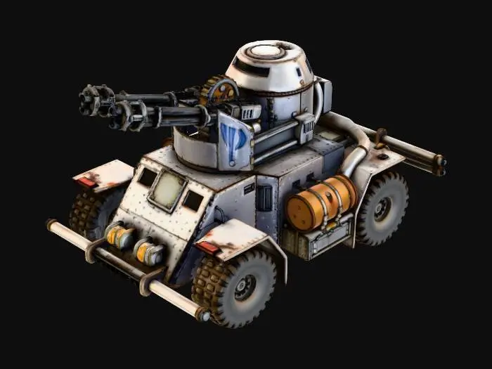 3D model for CNC Red Alert 2 Yuri Gattling Tank